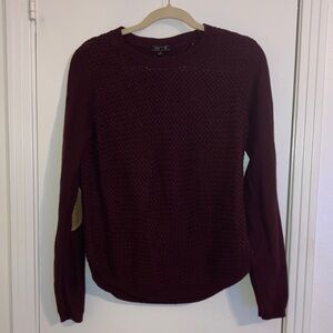 Lety Me Burgundy Knit Sweater